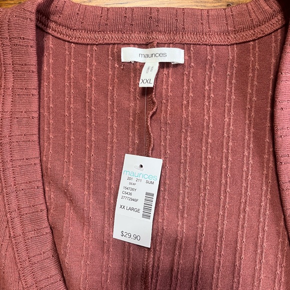 Mauve Cropped Cardigan - Picture 3 of 3